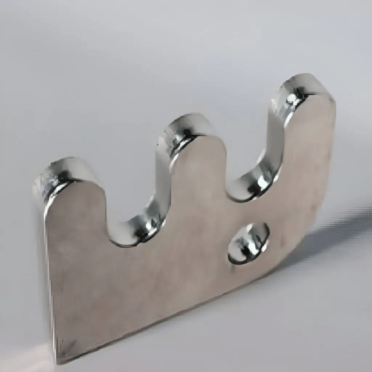 Polished steel cradle part